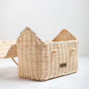 Cesta de casa de muñecas de ratán natural de color personalizado, embrague llamativo, cesta de Pascua al por mayor de Vietnam - Product Image 3