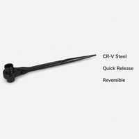 Llave de trinquete de punta afilada de óxido negro, llave de vaso ajustable para andamios y construcción