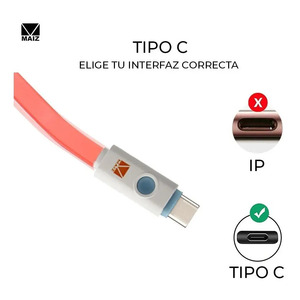 Câble USB Type C LED pour transfert de données et charge rapide 1,5 m - Couleurs assorties - Product Image 2