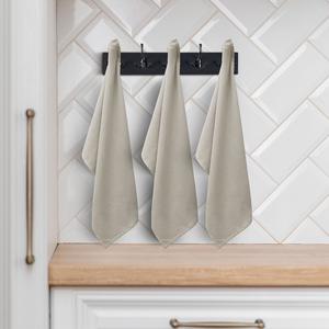 Ensemble de serviettes éponge unilatérales 100% coton plat en bambou tissé à carreaux conçu sur mesure pour un usage commercial domestique pour les serviettes de cuisine - Product Image 2