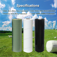 Fournir un blanc clair 30 "50cm 20 microns 1800 Bale Wrap 500 20 microns Blé Riz Paille Fiber Film d'ensilage