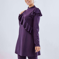 Burkini Aschulman personnalisé Le Ruffles pour femme musulmane, maillot de bain modeste pour femme musulmane 2026