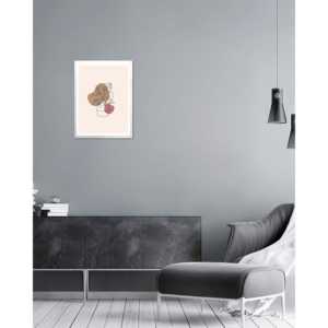 กรอบรูปไม้ 45 x 60 ซม. แบบแขวน สีขาว ลายสี่เหลี่ยม สำหรับตกแต่ง ใช้ DIY สำหรับรูปภาพขนาด A4 หรือโปสเตอร์แบบพลิกขนาด A3 - Product Image 2