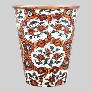 Juego de Botellas de Cobre Martilladas a Mano, Mitad Martilladas, Mitad Meenakari, Juego de Botellas de Cobre Martilladas, Juego de Botellas de Cobre de 900 ml - Product Image 6