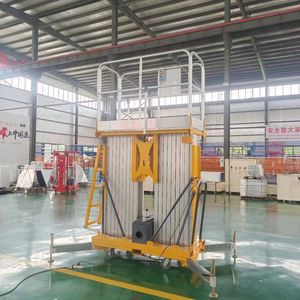 नए 200 किलोग्राम टेलीस्कोपिक इलेक्ट्रिक हाइड्रोलिक ऊर्ध्वाधर दो मस्तूल लिफ्टिंग प्लेटफॉर्म चेन निर्माण सामग्री की दुकानें - Product Image 6