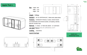 Capsule House P7 Cabina Alpina Portatile Modulare Container Palestra Ufficio <span class=keywords><strong>Casa</strong></span> Prefabbricata - Product Image 4