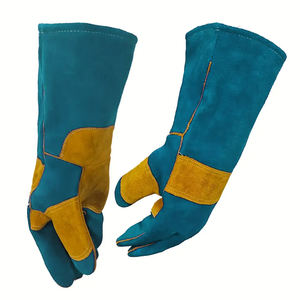 Guantes de Soldadura de Cuero Protector, Guantes de Seguridad TIG/MIG hasta la Muñeca con Pantalla Táctil para Uso en Exteriores - Product Image 1