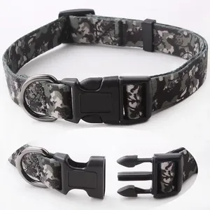 Collar personalizable de nailon y poliéster Woodland Camo para perro de la mejor calidad y duradero Breakaway varios tamaños accesorio de patrón impreso - Product Image 6