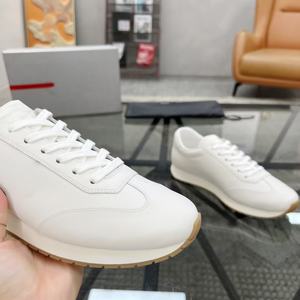 Chaussures de sport décontractées blanches de haute qualité pour femmes, en cuir véritable, et chaussures de sport tendance à lacets souples et robustes pour hommes - Product Image 6