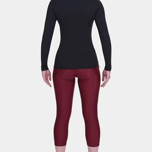 Último diseño de cintura alta hasta el tobillo sólido que absorbe el sudor Spandex/Nylon Leggings de yoga para mujeres con logotipo personalizado cintura elástica - Product Image 4