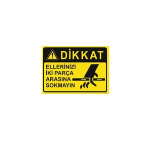 Señal de Advertencia: No Coloque Sus Manos Entre las Dos Piezas, Señal de Seguridad Vial Reflectante de PVC - Product Image 1