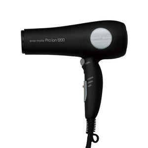 Evermate Pro Ion Hair <b>Dryer</b> 1200W Professional Ionic Travel Hair <b>Dryer</b> with AC Motor Matte Black Plastic <b>Electric</b> Source - Product Image 1