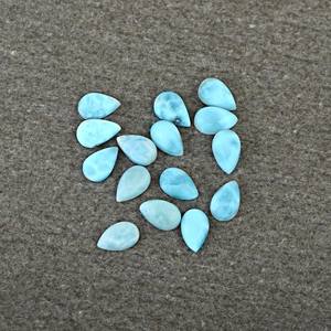 Vente en gros de pierres précieuses de Larimar naturel de qualité supérieure taille personnalisée cabochon en vrac en forme de poire calibré accessoires de bijouterie fine - Product Image 3
