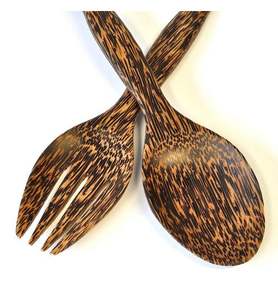 La mejor opción, venta al por mayor, cuchara de madera de coco, juego de tenedor, cocos naturales duraderos de Vietnam, cuencos desechables, biodegradables personalizados - Product Image 3