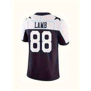 Hot Selling Customizable Premium Quality American Football Jerseys Heat-Transfer Printed Short Sleeve Plus Size Breathable - Product Image 3