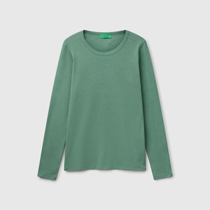 Camiseta de Mujer 2026, Cuello Personalizado, Manga Larga, Diseño OEM ODM, Camiseta de Algodón de Calidad para Mujer, Poliéster/Algodón al por Mayor - Product Image 3