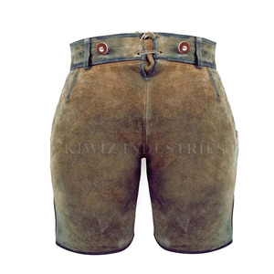 Pantalones cortos de cuero bávaro al por mayor ligeros Pantalones cortos de cuero bávaro cómodos Pantalones cortos bávaros de cintura elástica - Product Image 4