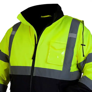 Chaqueta de Seguridad Reflectante Transpirable de Algodón para Invierno 2026, Alta Visibilidad, Ropa de Trabajo Industrial Unisex, Detección de Agujas, Marca Personalizada - Product Image 4