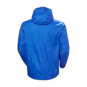 Nueva llegada chaqueta de lluvia de invierno para hombre lona cuello alto con capucha acolchado transpirable resistente al agua logotipo frontal al aire libre - Product Image 6