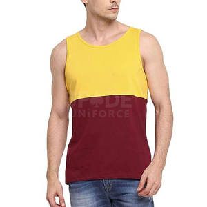 เสื้อกล้ามระบายอากาศสำหรับผู้ชายเสื้อกล้ามออกกำลังกายในยิมเสื้อออกกำลังกายสีออกแบบได้เองดีไซน์พรีเมี่ยม - Product Image 1