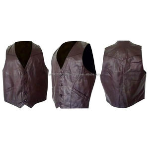 Chaleco de cuero para hombre 2022 de alta calidad, a prueba de viento, de piel de oveja, hermoso y elegante. - Product Image 4