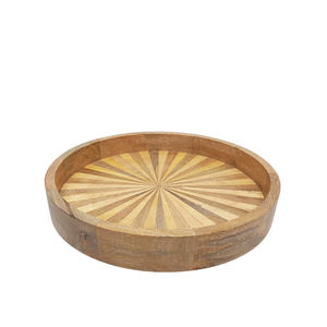 Plateau décoratif antique Plateau de service fini de couleur grise pour les fournitures de restaurant et d'hôtel Plateaux de service personnalisés - Product Image 3