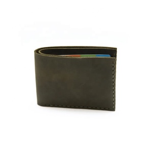 Cartera de cuero genuino vintage con diseño personalizado para hombre, tipo de cierre abierto con bolsillo plano para tarjetas y tarjetero, de diseño personalizado, con cierre de apertura, para hombre, de estilo vintage - Product Image 5