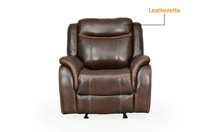 Fauteuil inclinable en similicuir italien Royaloak Rome pour une place avec bascule - Product Image 2