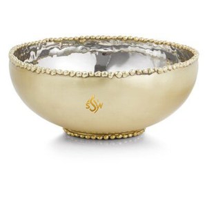 Vaisselle de qualité de luxe bol de service alimentaire forme et taille personnalisées en métal poli or ustensiles de cuisine bol à mélanger japonais - Product Image 1