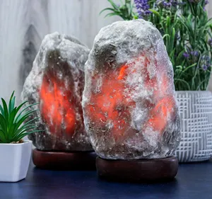 Lampes au sel gris de l'Himalaya 2 à 50kg, Lampes au sel de l'Himalaya abordables, Lampes au sel naturel - Product Image 4