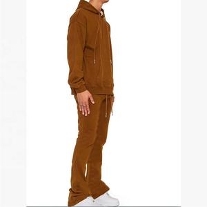 Ensemble de survêtement 2 pièces pour homme, personnalisé, à capuche, uni, avec fermeture éclair, pour l'automne, qualité supérieure, pantalon de jogging - Product Image 3