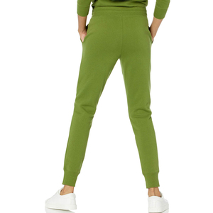 Pantalons de survêtement pour femmes en molleton français à jambe large, taille haute, coupe droite, couleur unie, sur mesure en gros - Product Image 6