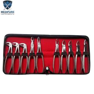 High Quality 10 Pcs Manual Adult Orthodontic <b>Pliers</b> Tooth Extraction Forceps <b>Set</b> Stainless Steel Dental Surgical Instruments Kit - Product Image 1