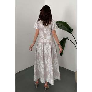 Conjunto de Camisa Beige y Falda Corsé - Beige - Product Image 5