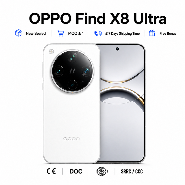 OPPO Find X8 Ultra 5G Smartphone Snapdragon 8 Elite 6.82 Inch 120Hz AMOLED 50MP Dual Periscope IP68/IP69 NFC Phone