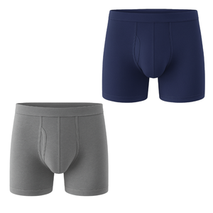 2025 último estilo bóxer de tiro medio ropa de hombre de talla grande 93% poliéster 7% Spandex ropa interior transpirable colores personalizados directos - Product Image 1