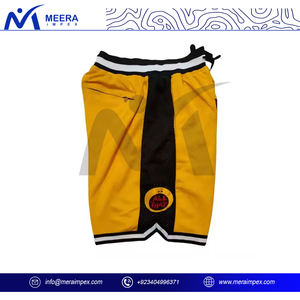 Short imprimé par sublimation à motif noir et jaune de qualité supérieure pour hommes, short léger et durable à la taille avec cordon de serrage pour hommes - Product Image 4