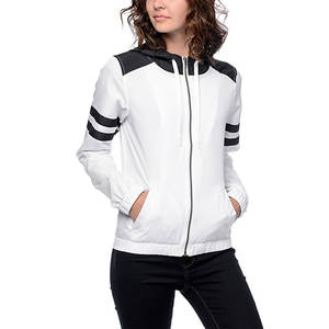 Chaqueta cortavientos cómoda y elegante para mujer, marca personalizada, nailon, tejido transpirable, ropa para deportes al aire libre, servicio OEM al por mayor - Product Image 5