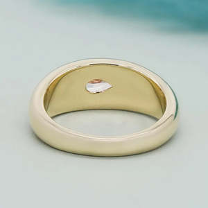 แหวนเพชรรูปหยดน้ำสีชมพู ประดับเพชรแล็บสีเหลืองทอง พร้อมใบรับรอง IGI - Product Image 5