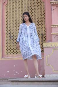 ชุดเดรสผ้าฝ้ายพิมพ์ลายดอกไม้สไตล์อินเดียชุดเดรสปาร์ตี้สำหรับผู้หญิงสไตล์โบฮีเมียนชุดของขวัญเจ้าสาวส่วนตัว - Product Image 2