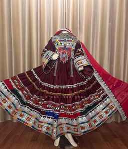Qulabaton Dozi diseño hecho a mano plisado afgano Vintage Kuchi Pashtun estilo nupcial colección tradicional vestido afgano 2025 - Product Image 4