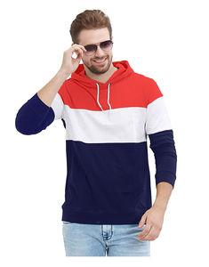 เสื้อฮู้ด & เสื้อวอร์มผ้าฟลีซของผู้ชาย,เดรสมีฮู้ดผ้าคอตตอนแบบเรียบปักโลโก้ - Product Image 5