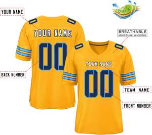 Ropa deportiva personalizada, camisetas de fútbol americano, equipo de entrenamiento universitario, malla de poliéster OEM, sublimación transpirable de secado rápido - Product Image 6