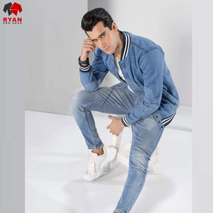 Chaqueta vaquera con servicio OEM, superventas, chaqueta vaquera de alta calidad, chaqueta vaquera informal de calle para hombre, logotipo personalizado - Product Image 3