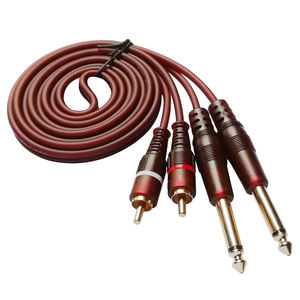 <span class=keywords><strong>Cable</strong></span> de audio Dual de 6,35mm a Dual <span class=keywords><strong>RCA</strong></span> para mezclador de amplificador de guitarra-chaqueta de PVC Compatible con micrófono de uso profesional - Product Image 5