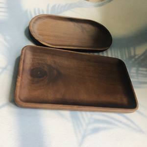 Bandeja cuadrada de ACACIA marrón oscuro para servir fruta, plato para fiesta, cena, 25x15 OEM, vajilla hecha a mano, regalo de negocios - Product Image 2