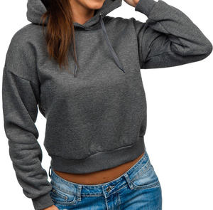 Qualité supérieure poids lourd français éponge blanc bleu sweat haute qualité épais coton surdimensionné pull à capuche pour les femmes - Product Image 1