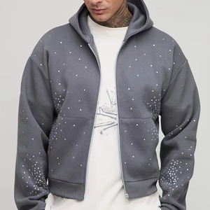 เสื้อฮู้ดผ้าขนแกะคอตตอน100% สำหรับผู้ชายเสื้อมีฮู้ดผ้าขนแกะพิมพ์ลายแนวสตรีทแวร์ผ้าคอตตอนสำหรับฤดูใบไม้ร่วง - Product Image 1