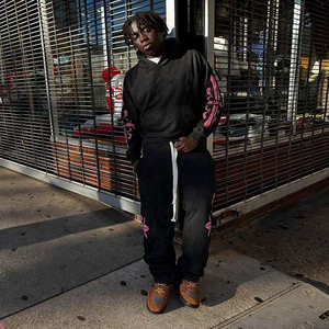 Chándal de Forro Polar 100% Algodón Personalizado al por Mayor para Hombre, Lavado Ácido, Talla Grande, Algodón Grueso, Básico Personalizado - Product Image 5