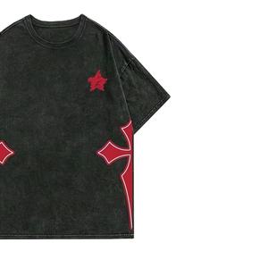 Camiseta Oversize de Algodón Personalizada para Hombre, Estilo Streetwear, con Acabado Vintage Lavado al Ácido, Antiarrugas, Cuello Redondo, Manga Corta - Product Image 4